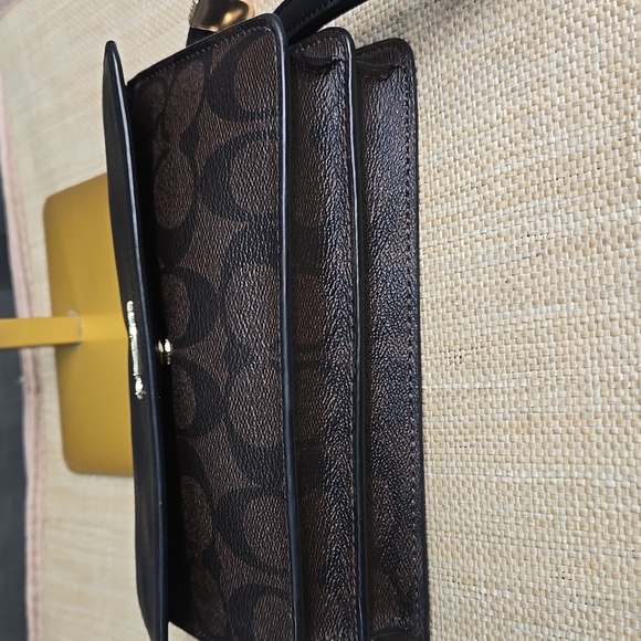 Coach Black and Brown Clutch/Crossbody Bag EUC - Picture 12 of 14